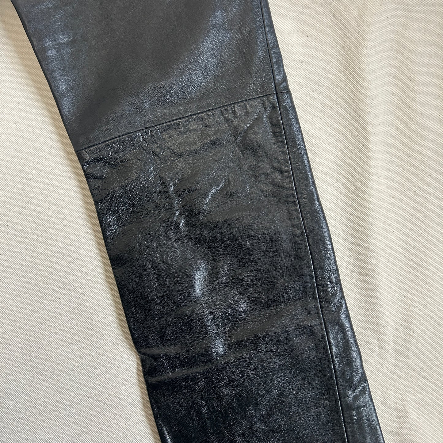 YOSHIYUKI KONISHI Straight Leather Pants
