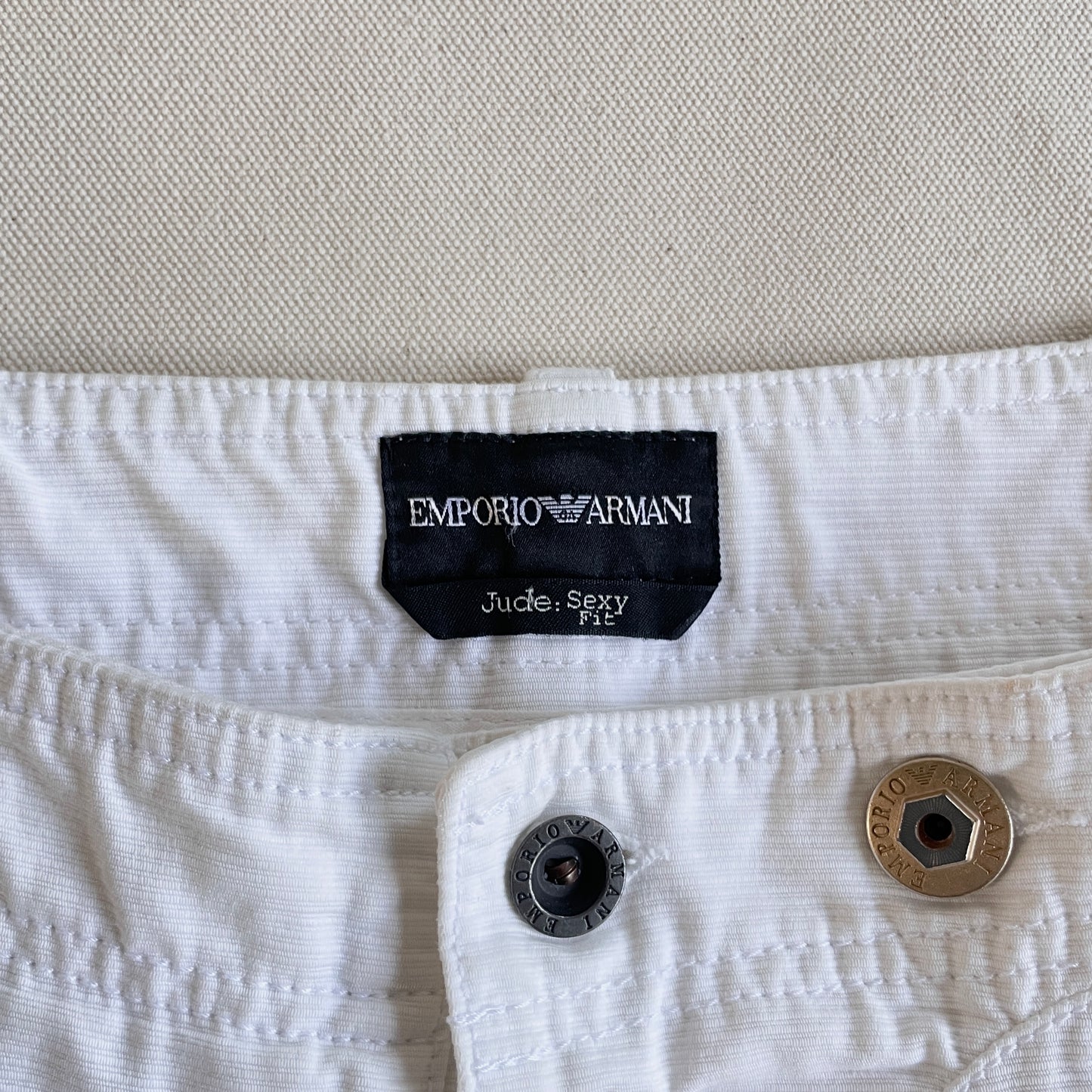 EMPORIO ARMANI White Cargo Pants